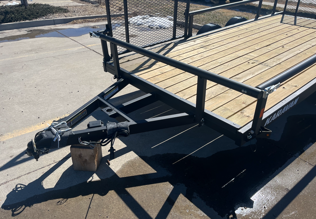 JAXOutdoorGearFarmandRanch 7x15 Karavan dual axe trailer with side ramp