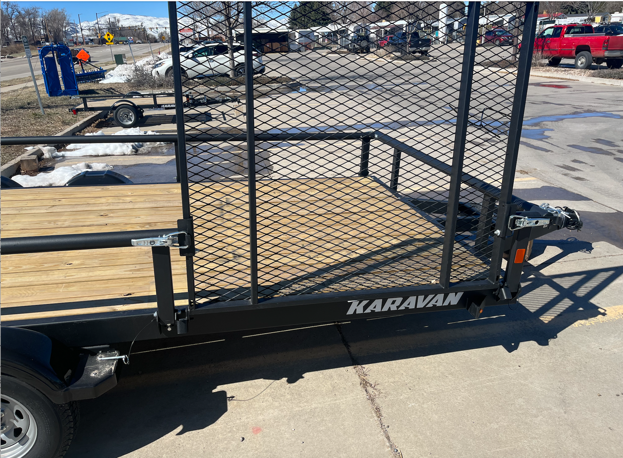 JAXOutdoorGearFarmandRanch 7x15 Karavan dual axe trailer with side ramp