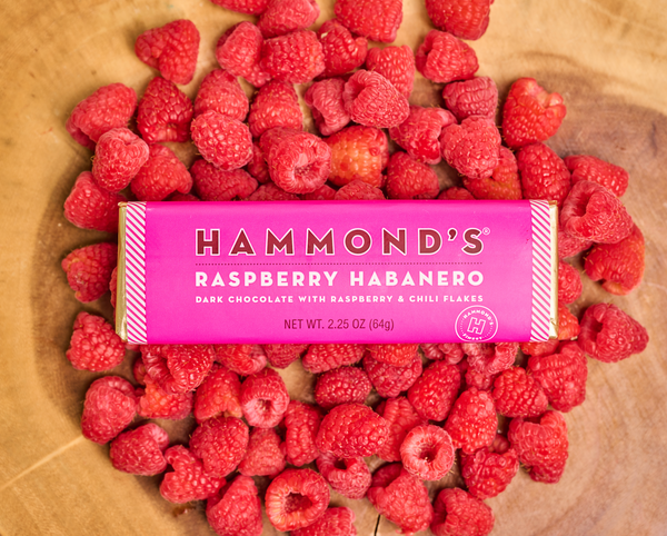 Hammond's Candies Raspberry Habanero Dark Chocolate Bar