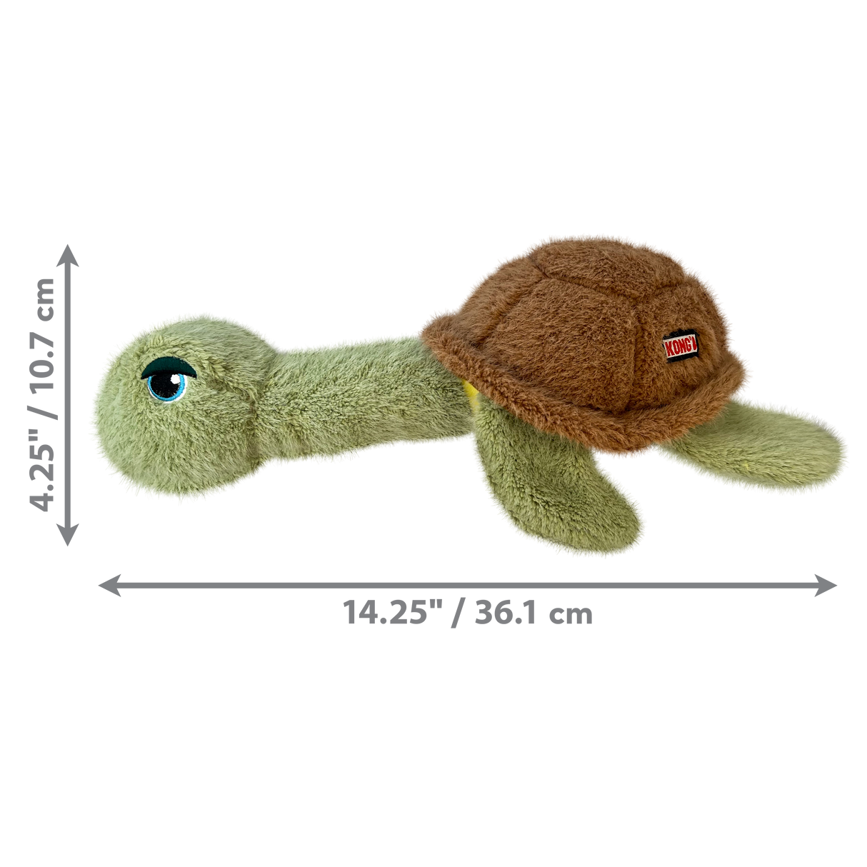 Kong Scruffs Dog Toy - Turtle - Medium / Large