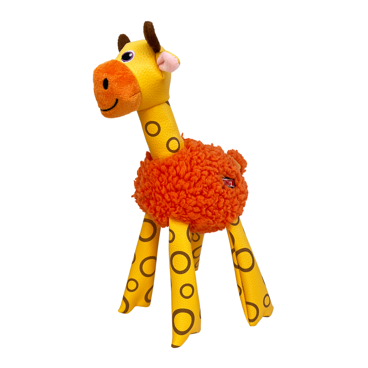 Kong Shakers Floofs Plush Dog Toy - Giraffe - X-Small / Small