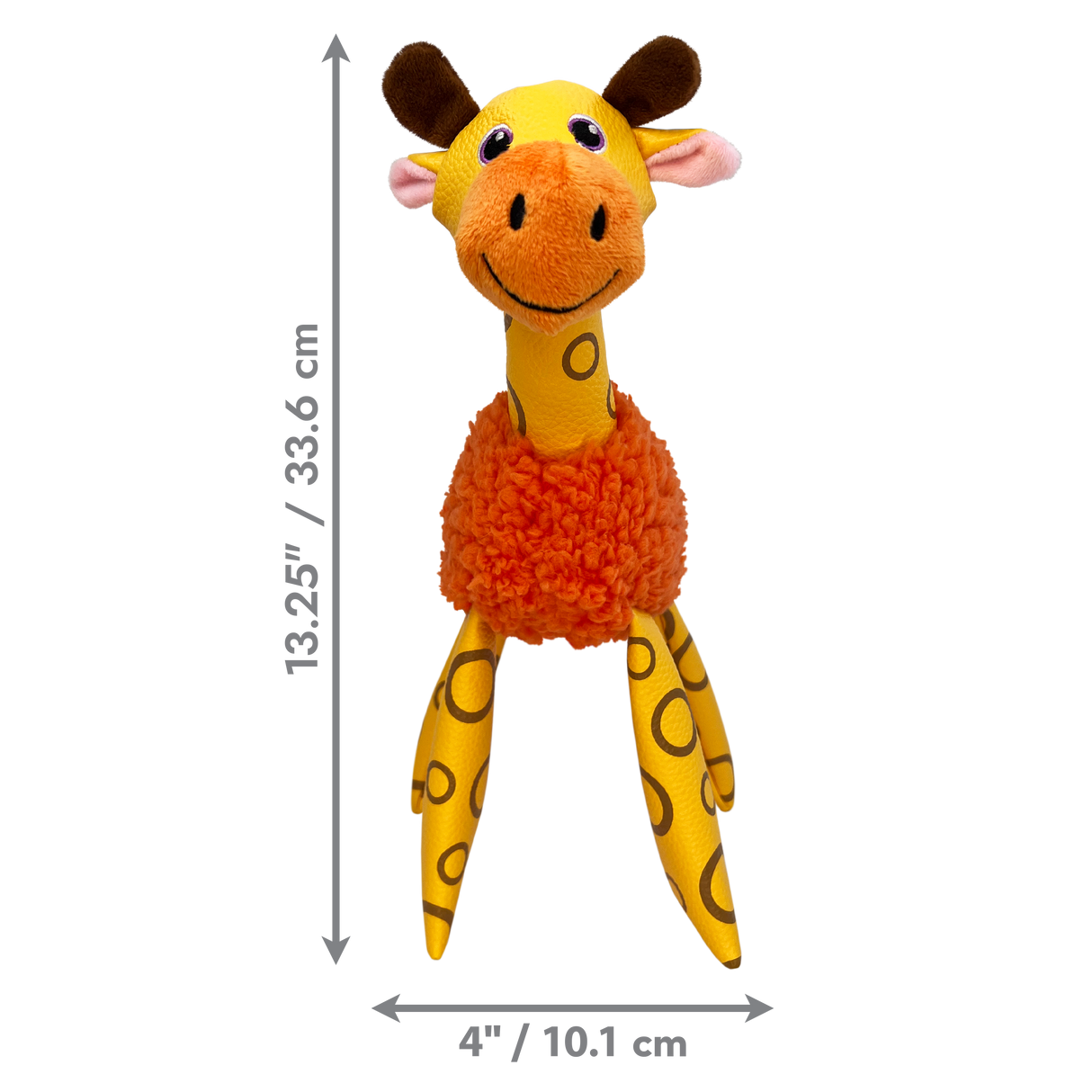 Kong Shakers Floofs Plush Dog Toy - Giraffe - X-Small / Small