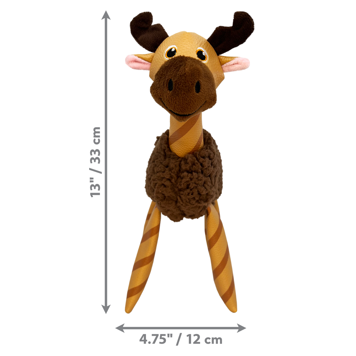 Kong Shakers Floofs Plush Dog Toy - Moose - X-Small / Small