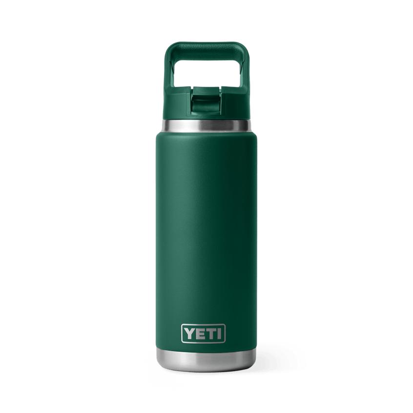 Yeti Rambler Straw Bottle Black Forest Green 26oz Black forest green