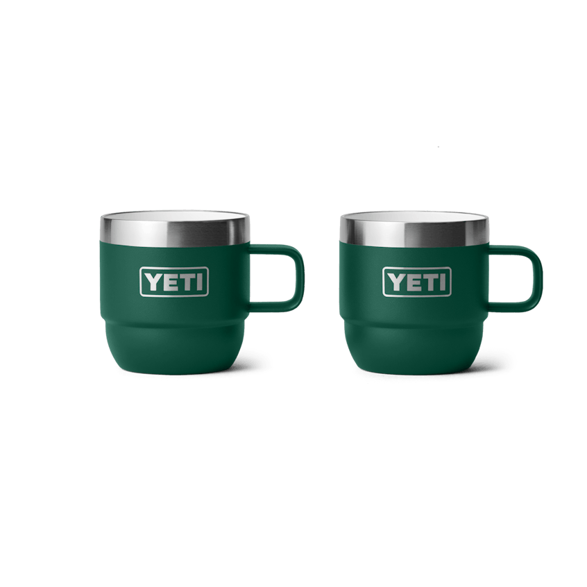Yeti Rambler Mug 2pack Black Forest Green 6oz Black forest green