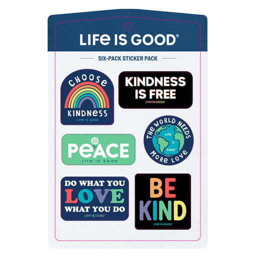Life Is Good Optimism Six-pack Sticker Pack Multi