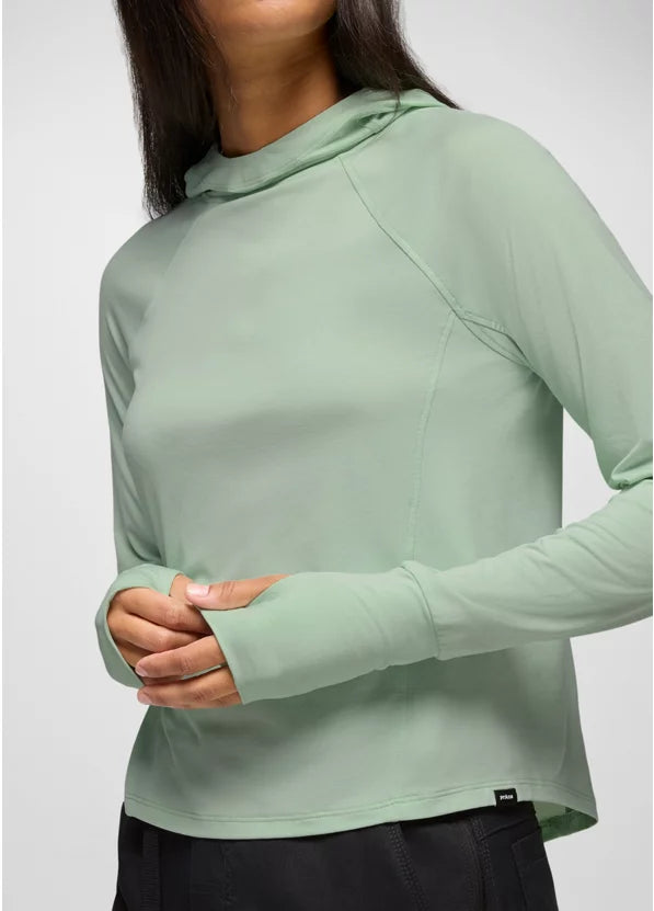 Prana Sol Searcher Sun Hoodie Long Sleeve - Bio Mint