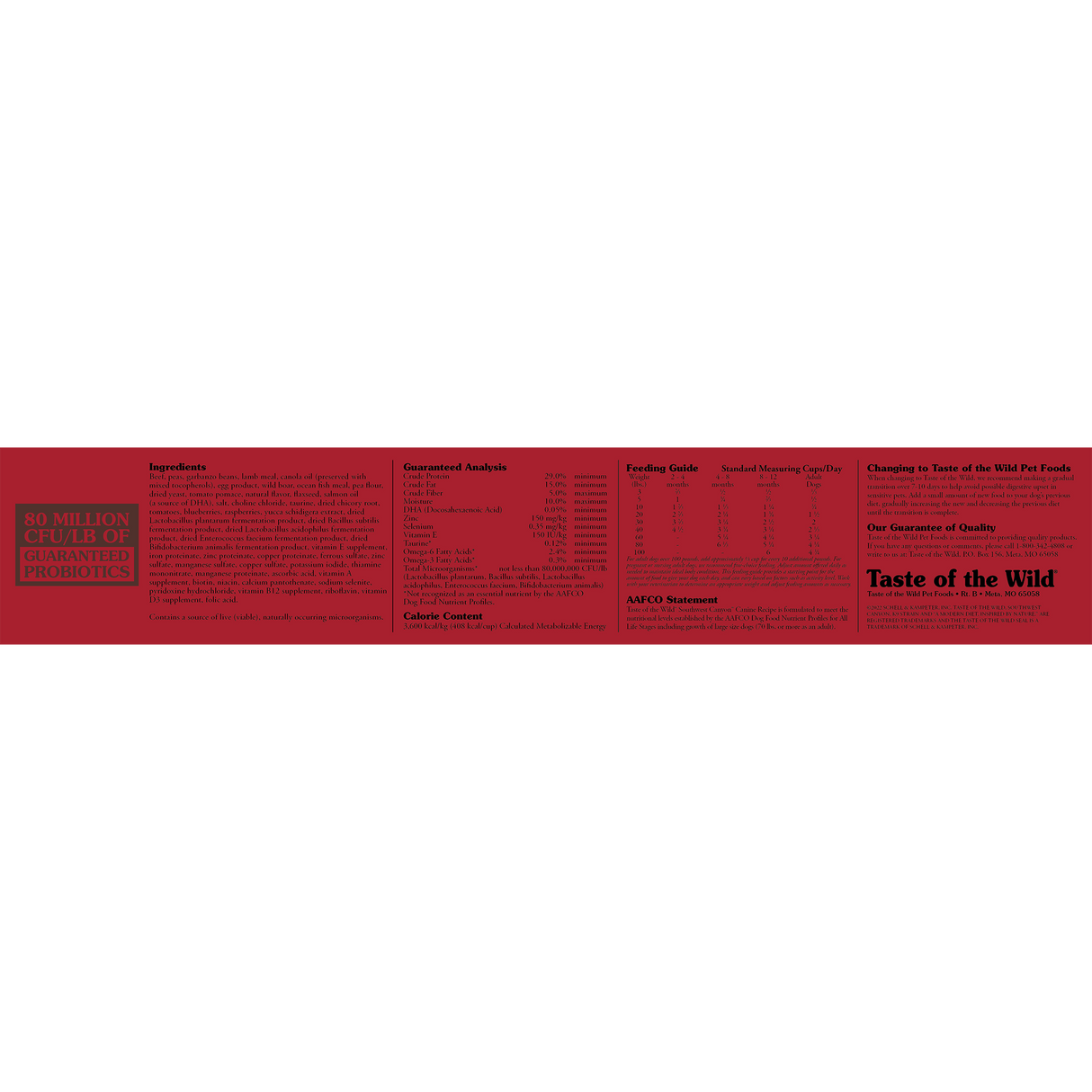 Taste of the Wild Southwest Canyon Canine Recipe with Wild Boar - 14 LB