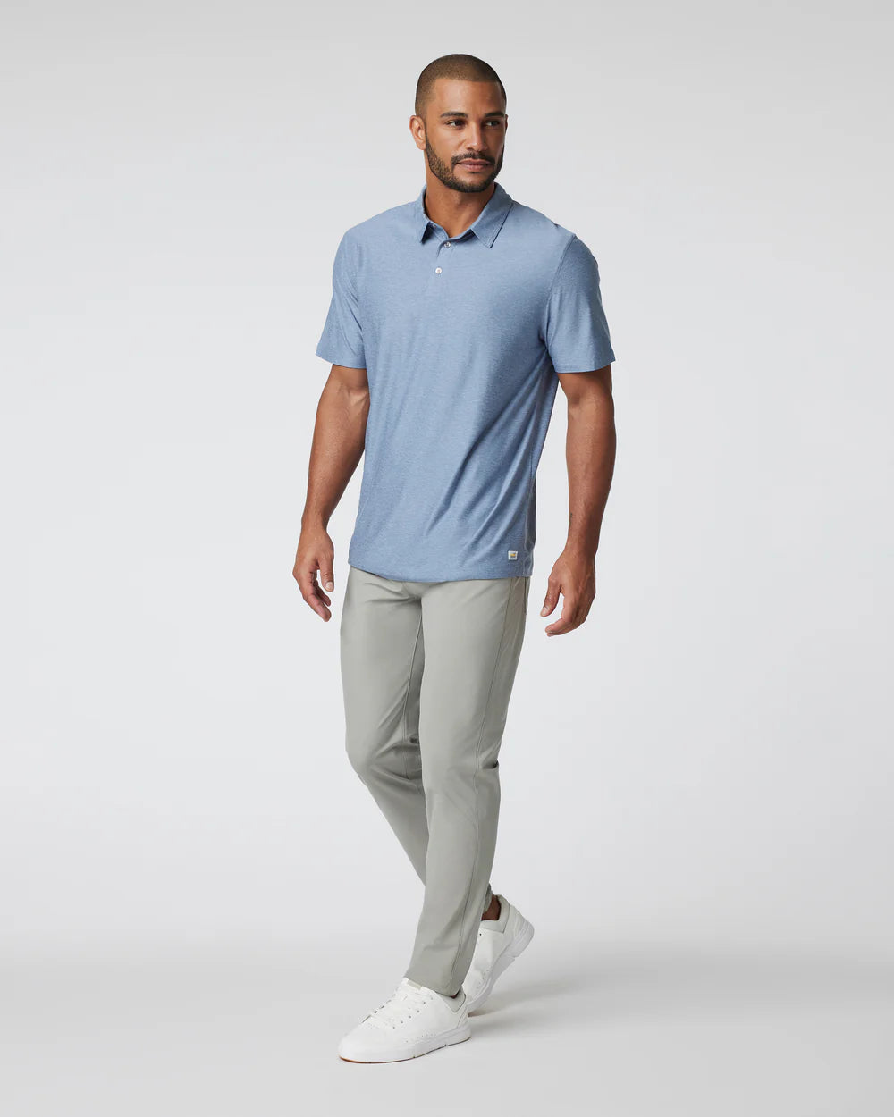 Vuori Strato Tech Polo - Chambray Heather