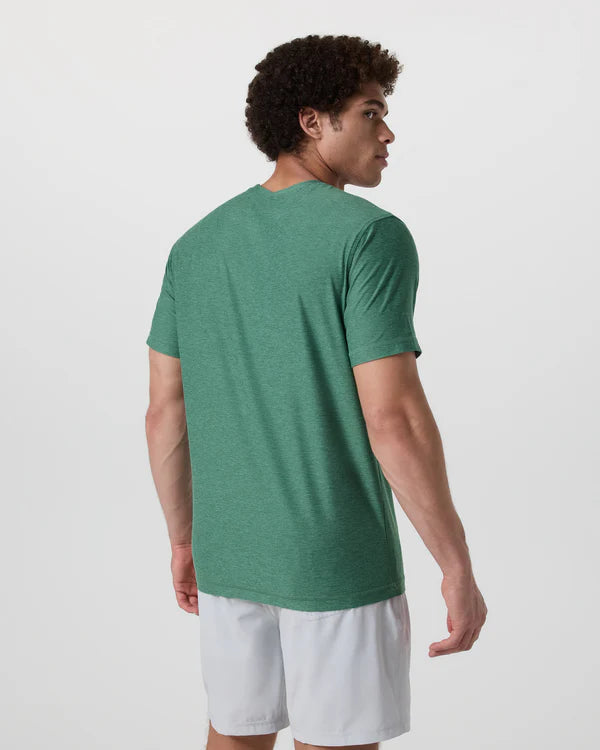 Vuori Strato Tech Tee - Hedge Green Heather
