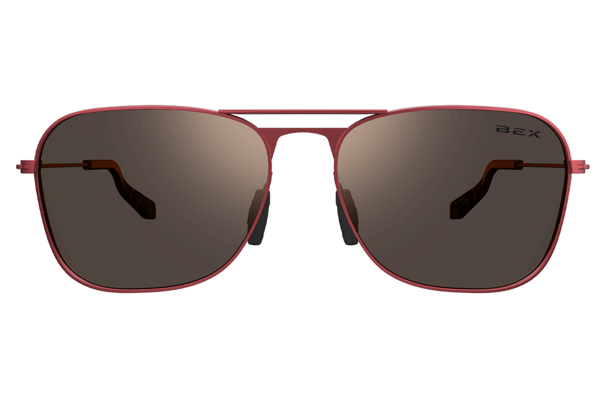 BEX Ranger Sunglasses Burgundy / Gray (rose gold flash)
