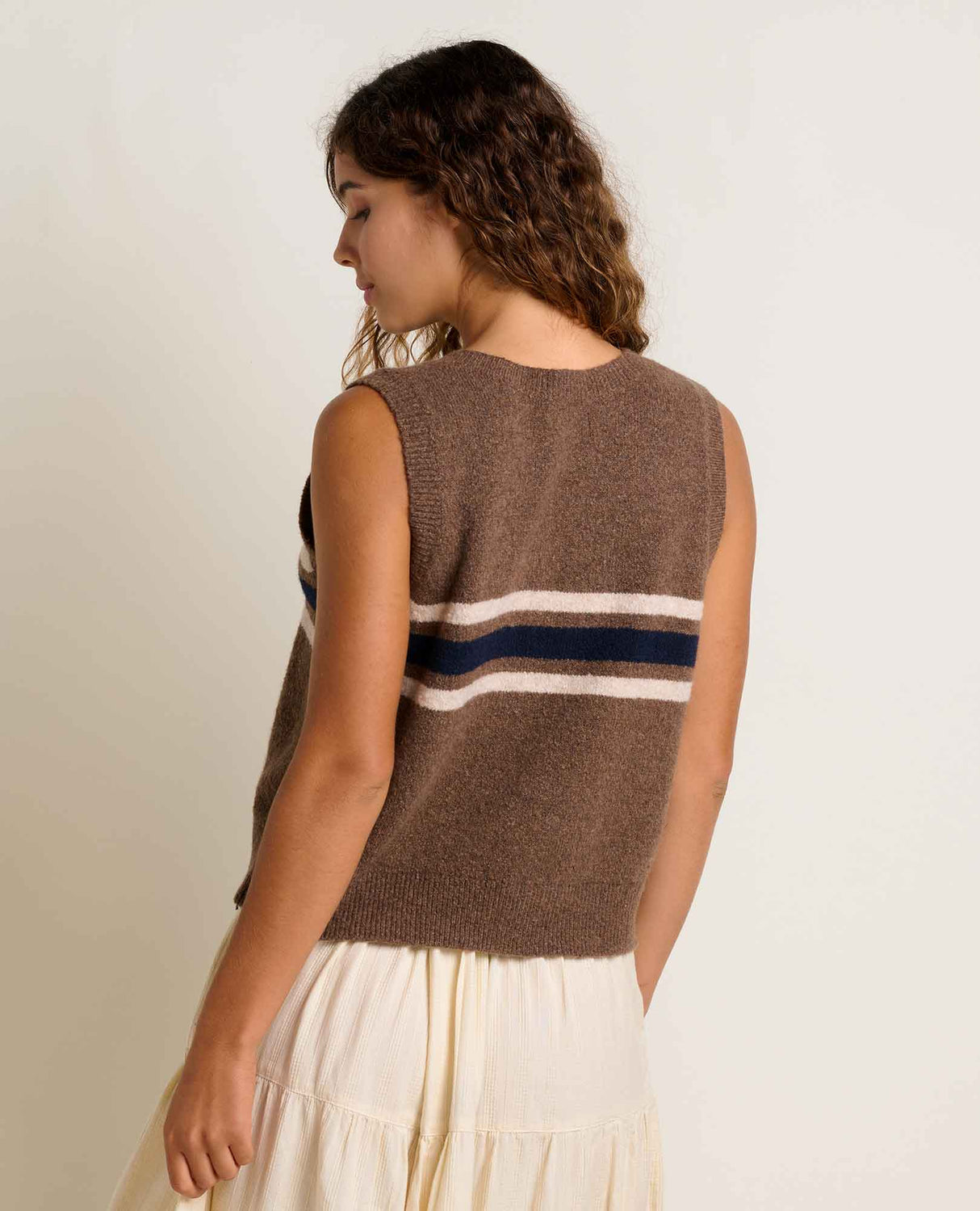 Toad Co. Womens Wasatch Sweater Vest Chestnut chst strpe