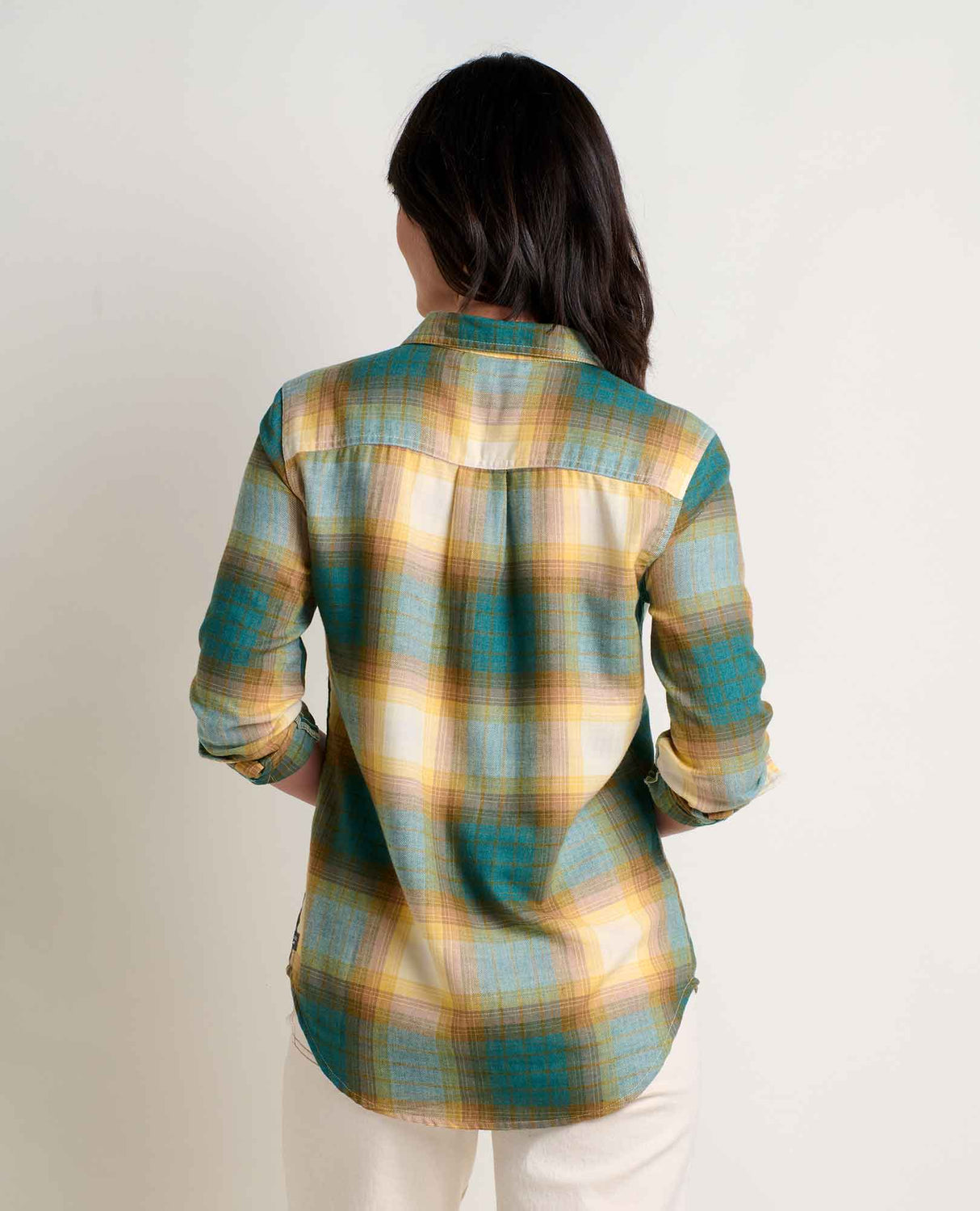 Toad Co. Womens Re-form Flannel Long Sleeve Shirt Atlantic ombre
