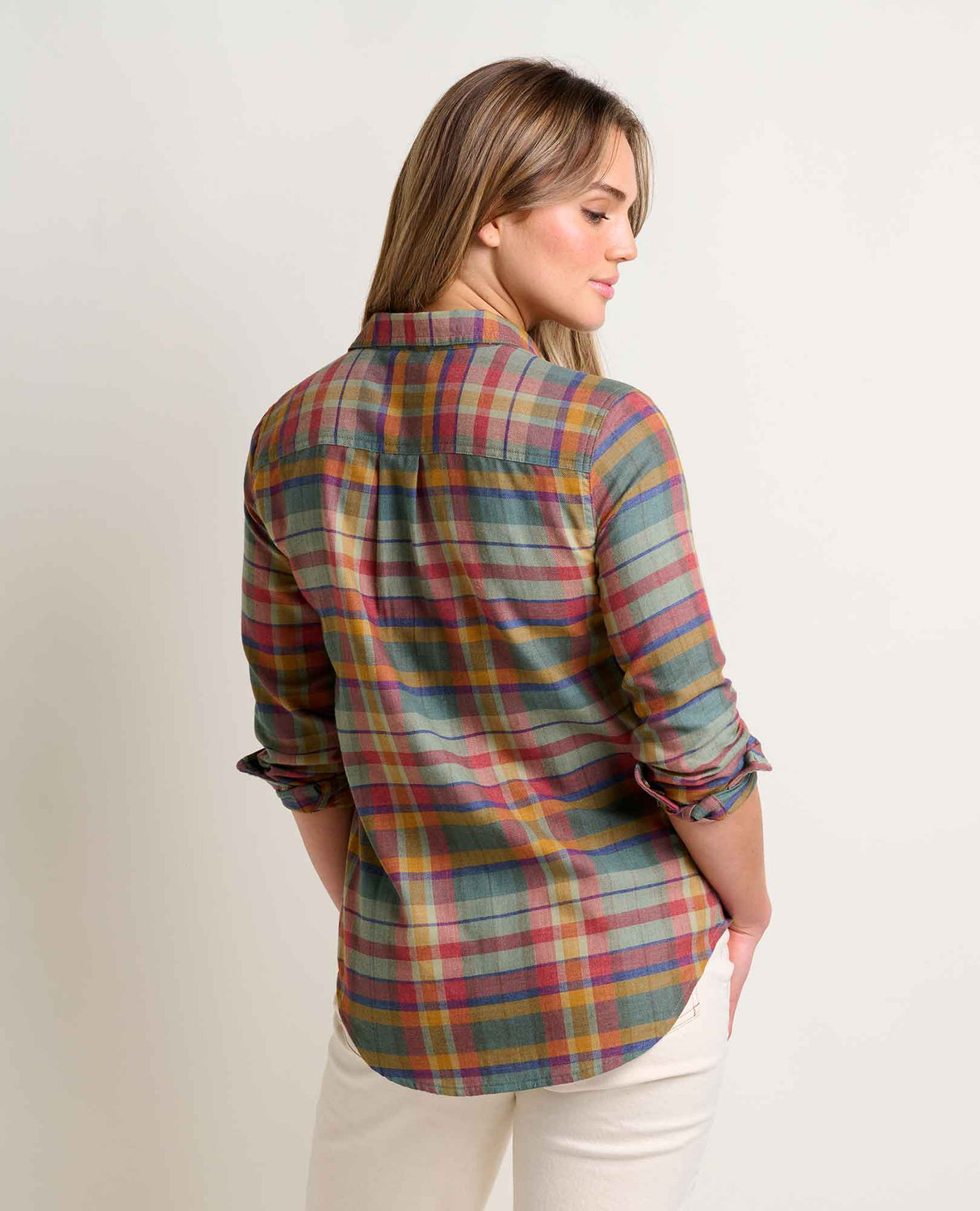 Toad Co. Womens Re-form Flannel Long Sleeve Shirt Yucca madras