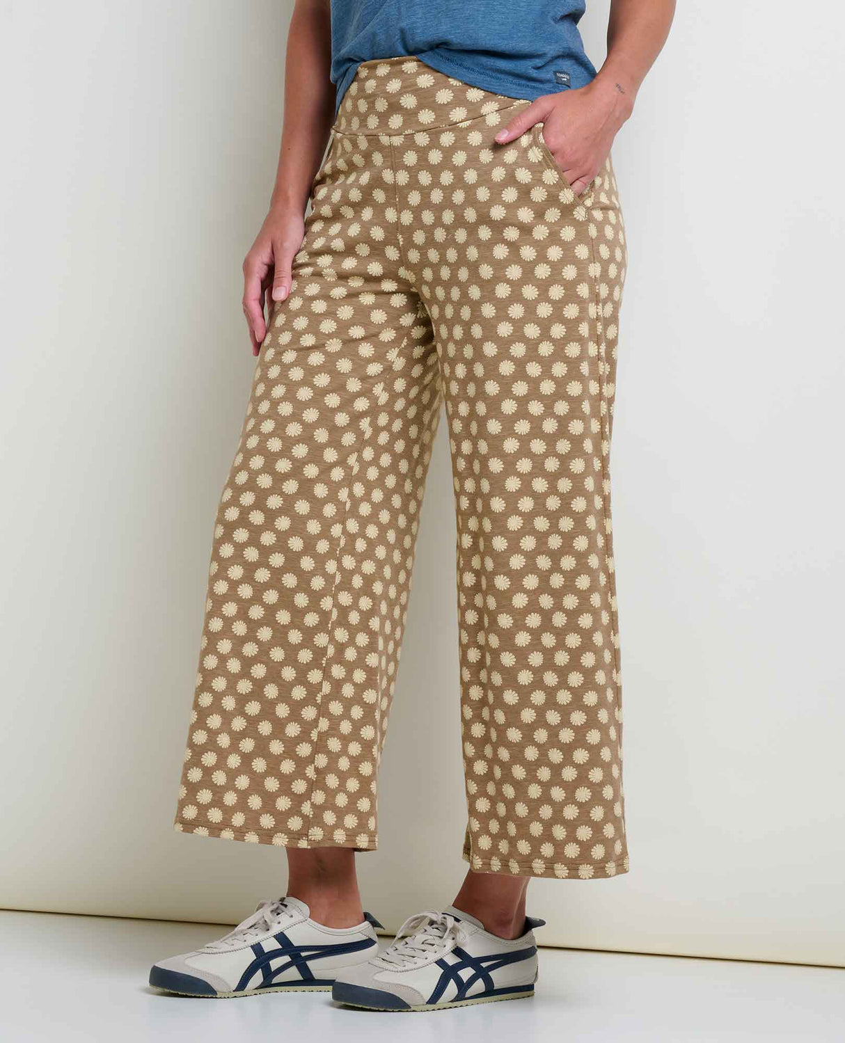 Toad & Co Chaka Wide Leg Pant - Honey Brown Floral Print Honey Brown Floral Print