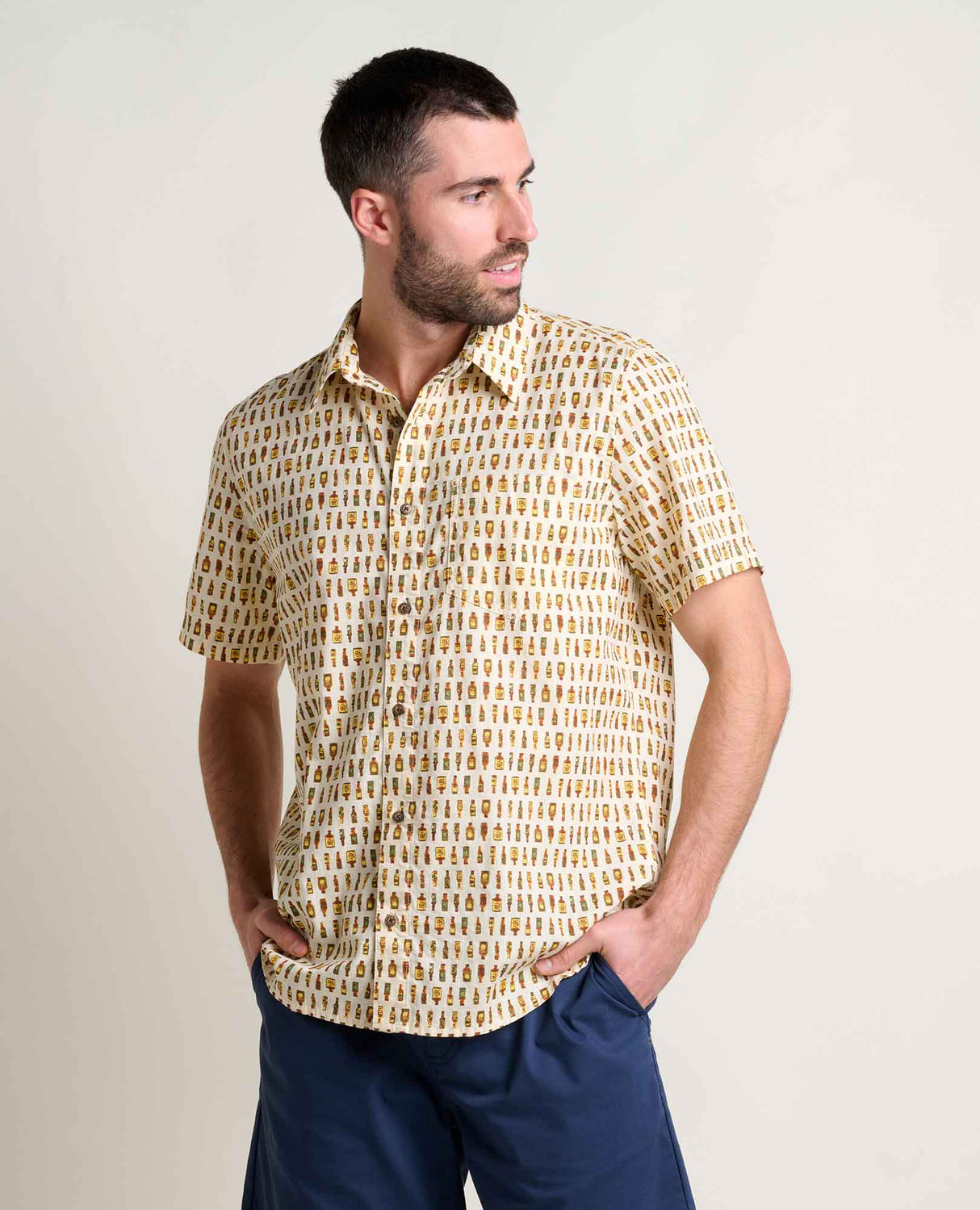 Toad & Co Fletch Short Sleeve Shirt - Umber Hot Sauce Print Umber Hot Sauce Print