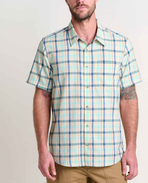 Toad & Co Men's Airscape Short-Sleeve Shirt - Lichen Check Lichen Check