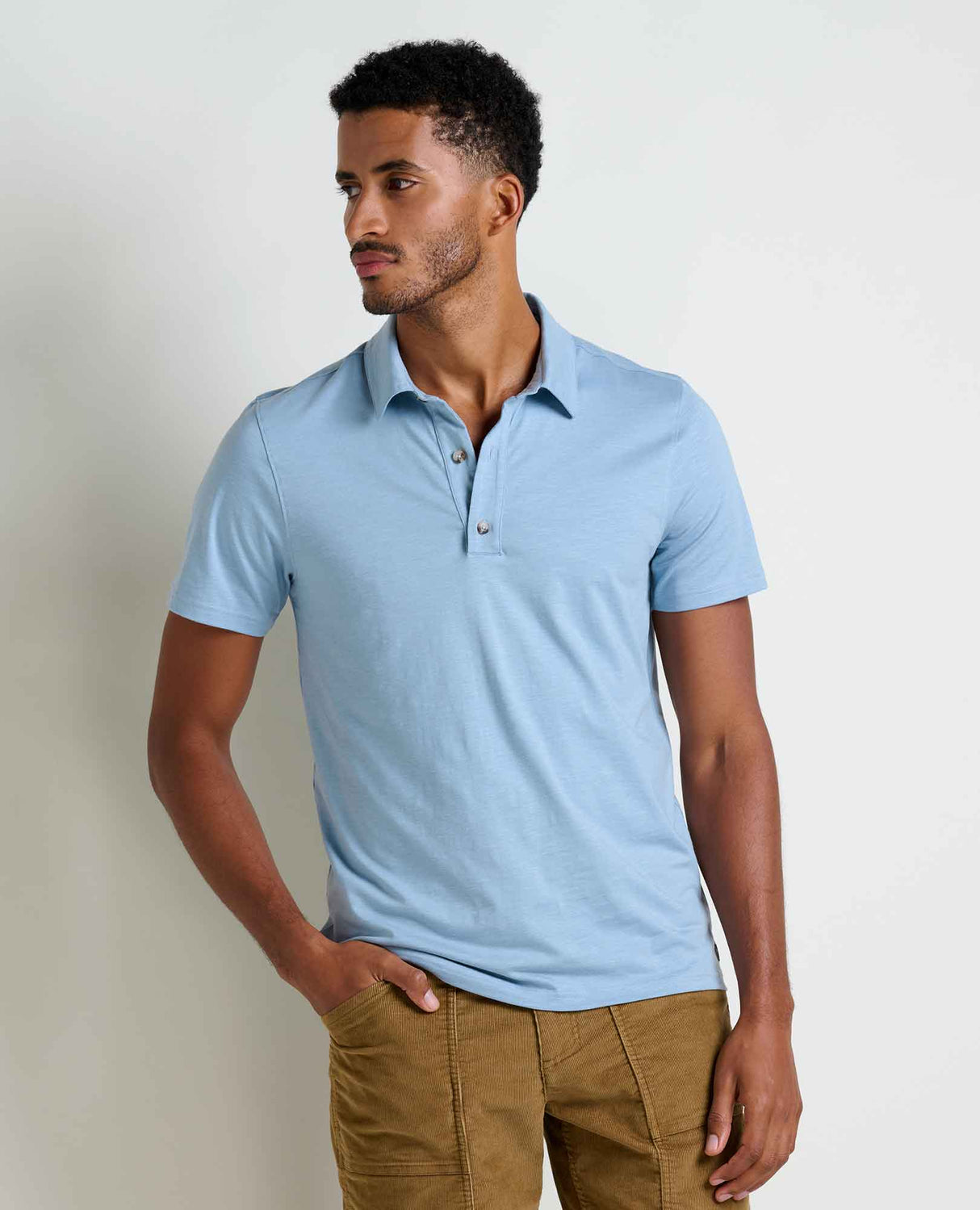Toad & Co Tempo Short Sleeve Polo - Weathered Blue Weathered Blue
