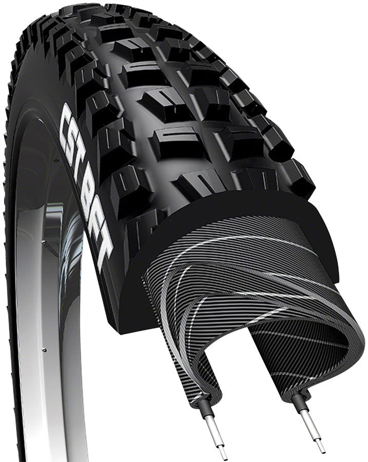 CST BFT Plus Tire 20x4.0 Clincher, Wire Black
