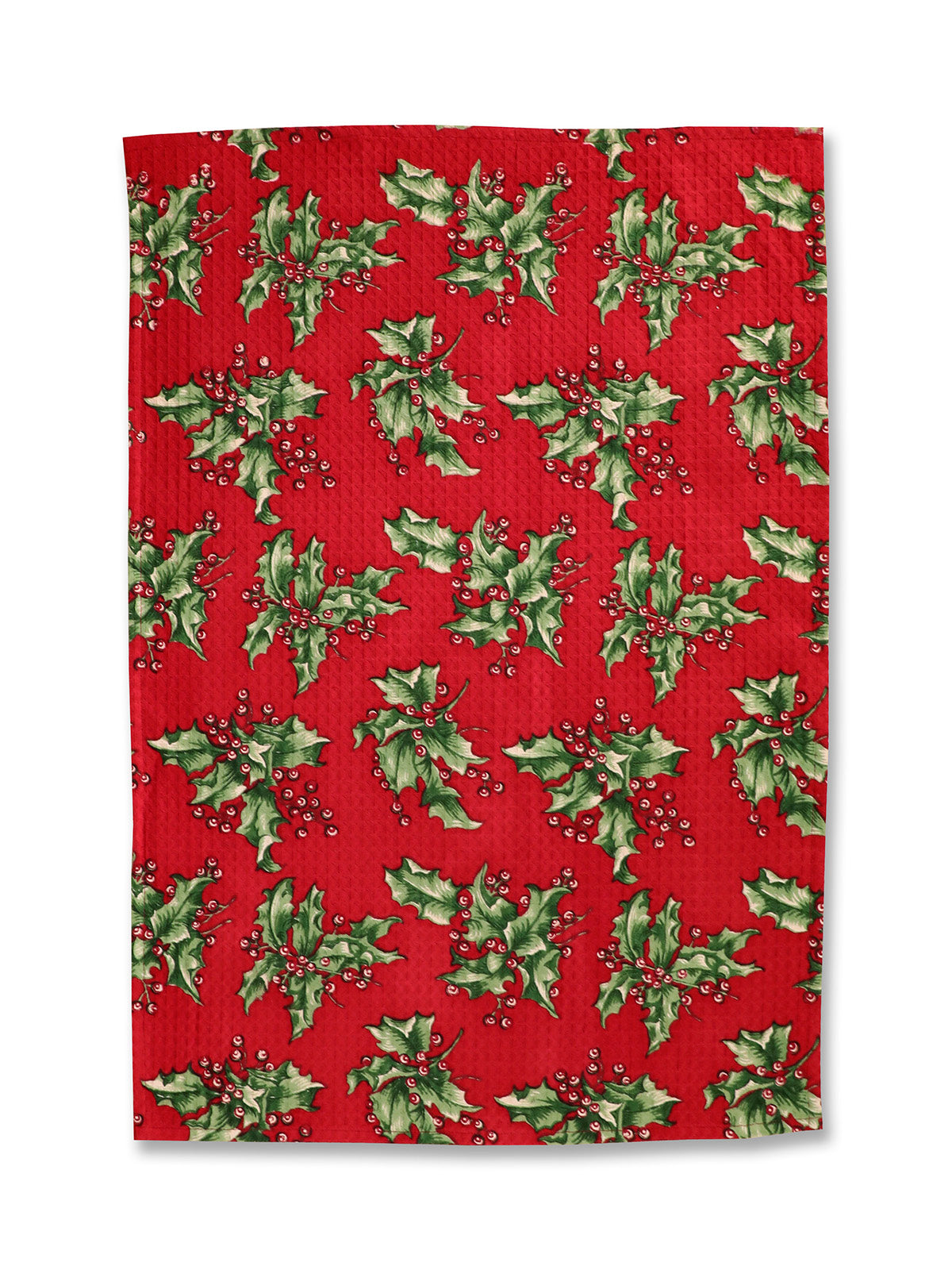April Cornell Holly Tea Towel Individual Red