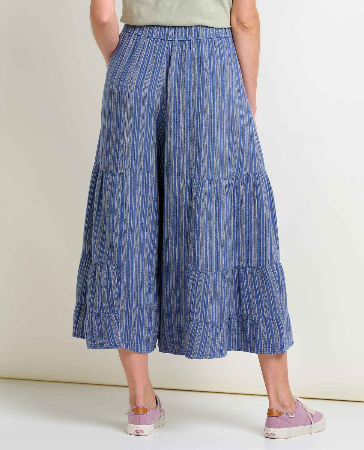 Toad & Co Tate Double Weave Palazzo Pant - Kyanite Stripe