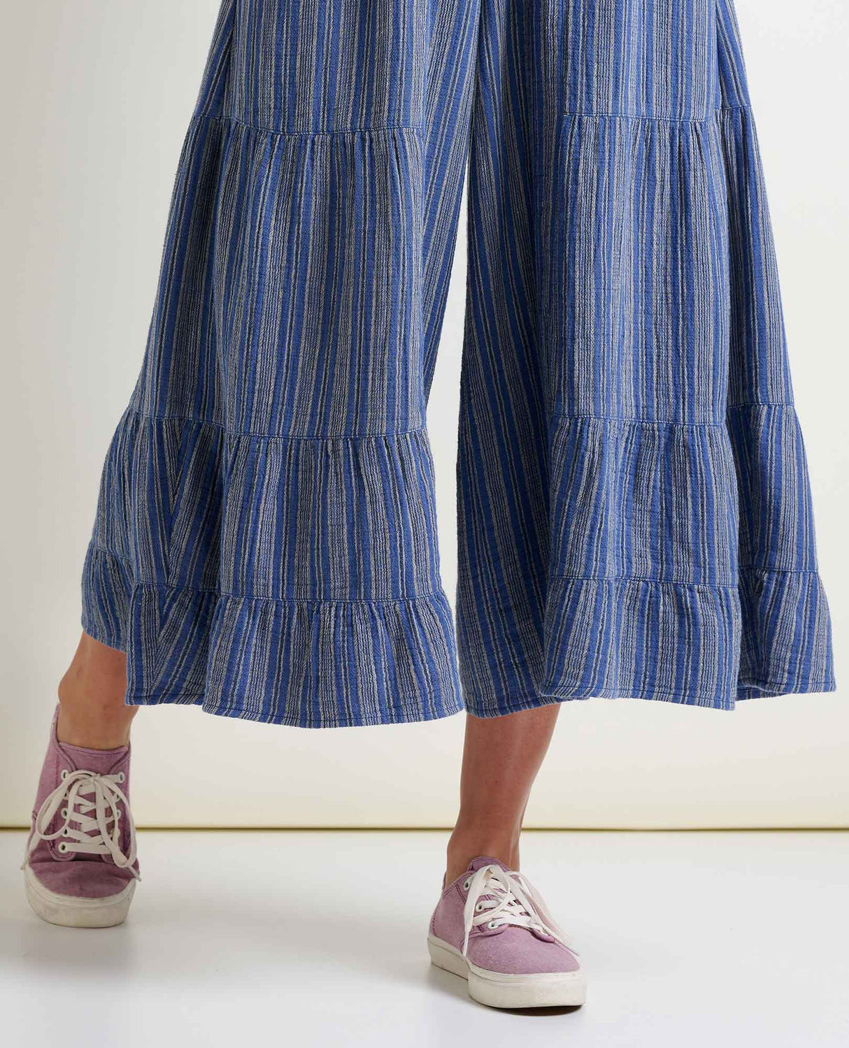 Toad & Co Tate Double Weave Palazzo Pant - Kyanite Stripe