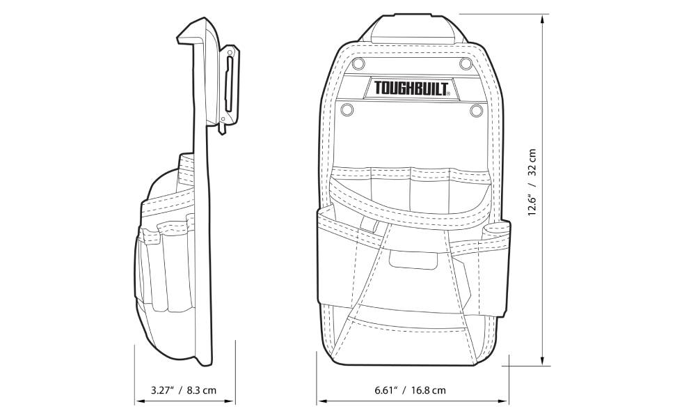 ToughBuilt Technician 7-Pocket Pouch - Large