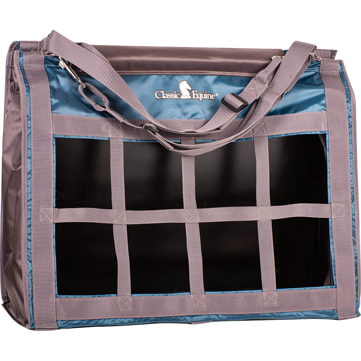 Classic Equine Topload Hay Bag - Ocean Blue / Grey
