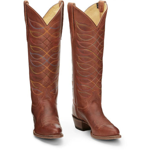 Justin Women's Whitley 15" Western Boot Rustic Amber