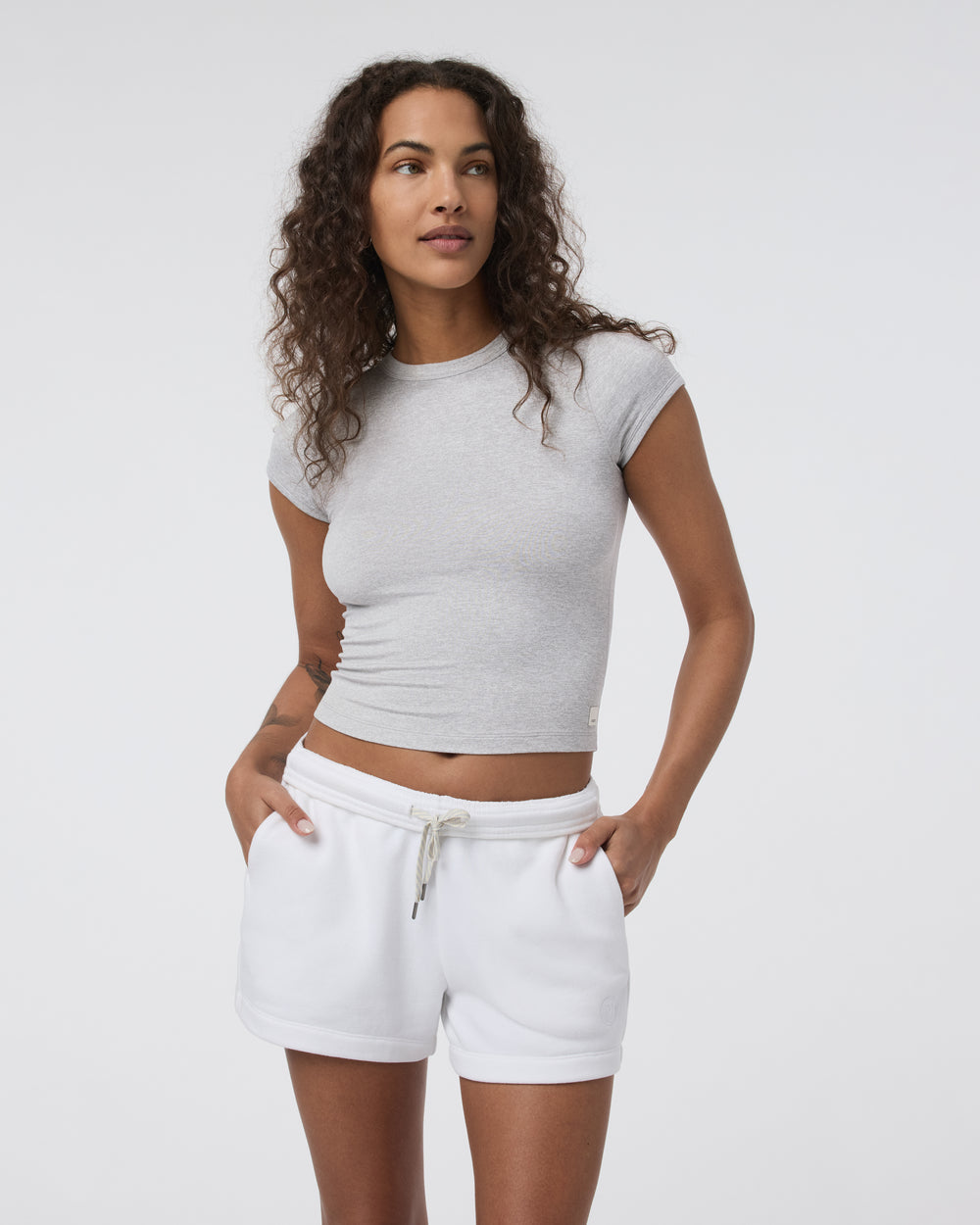 Vuori Halo Baby Tee - Pale Grey Heather Pale Grey Heather