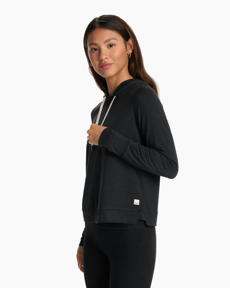 Vuori Women's Halo Essential Hoodie Black heather