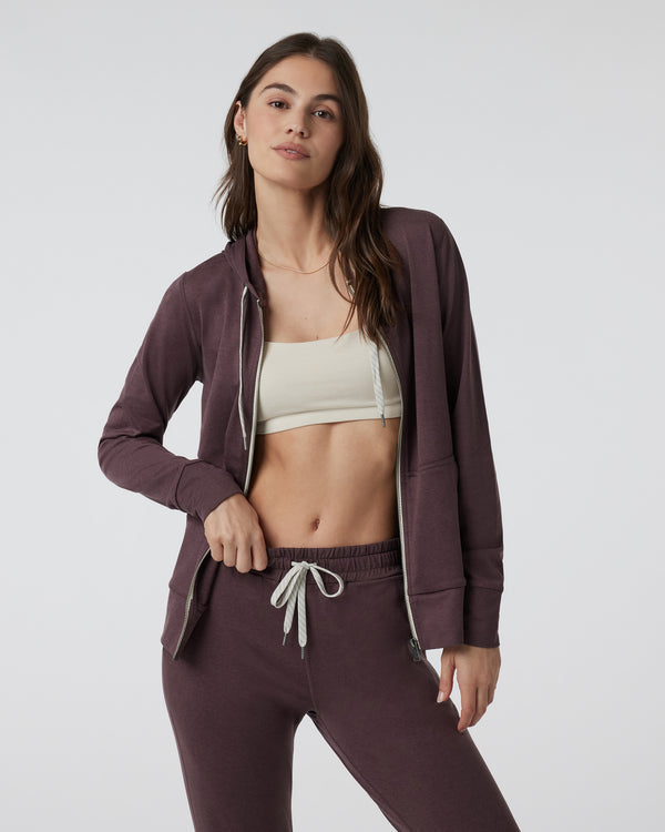 Vuori Women's Halo Performance Hoodie 2.0 - Elderberry Heather Elderberry Heather