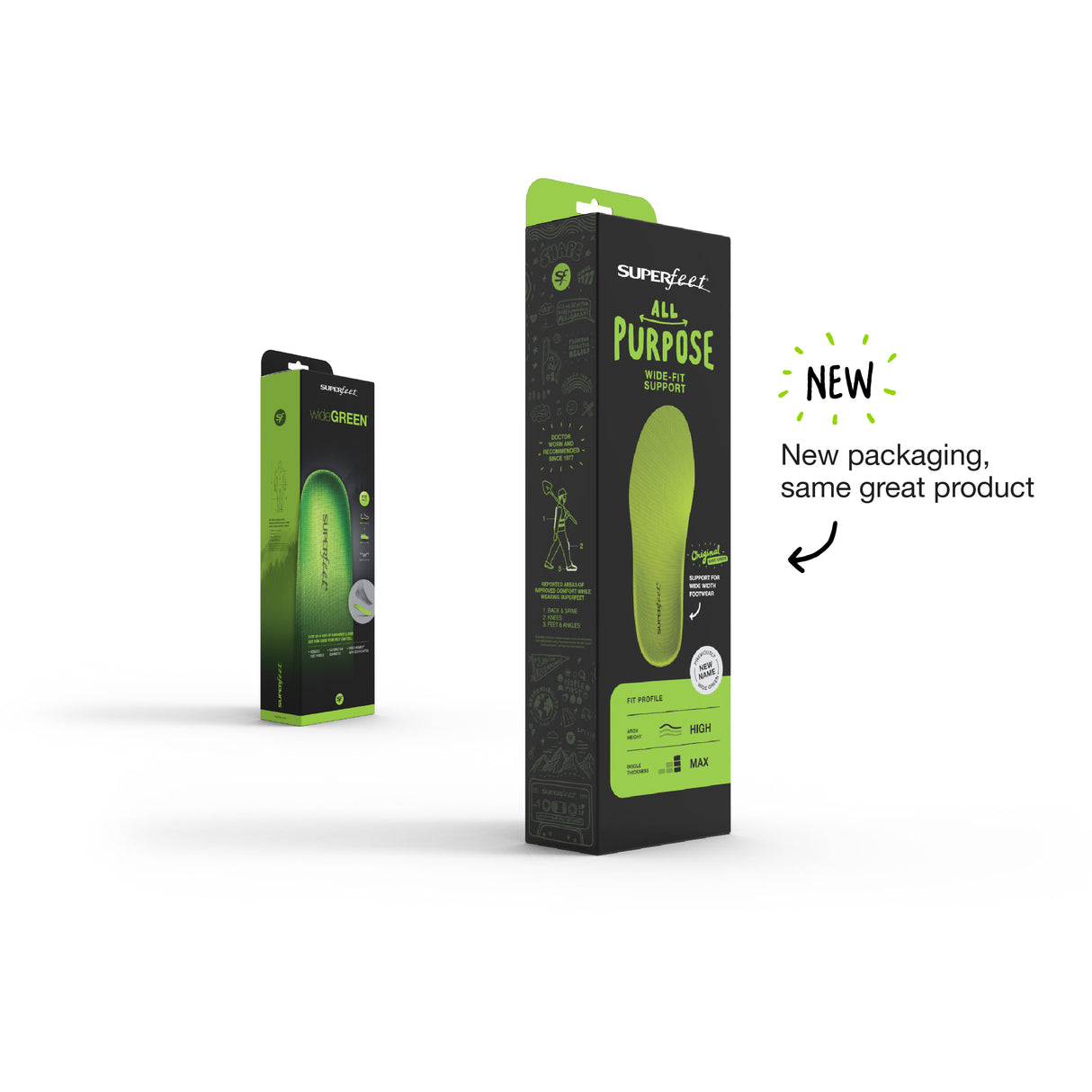 Superfeet All-Purpose Wide Fit Support - Green