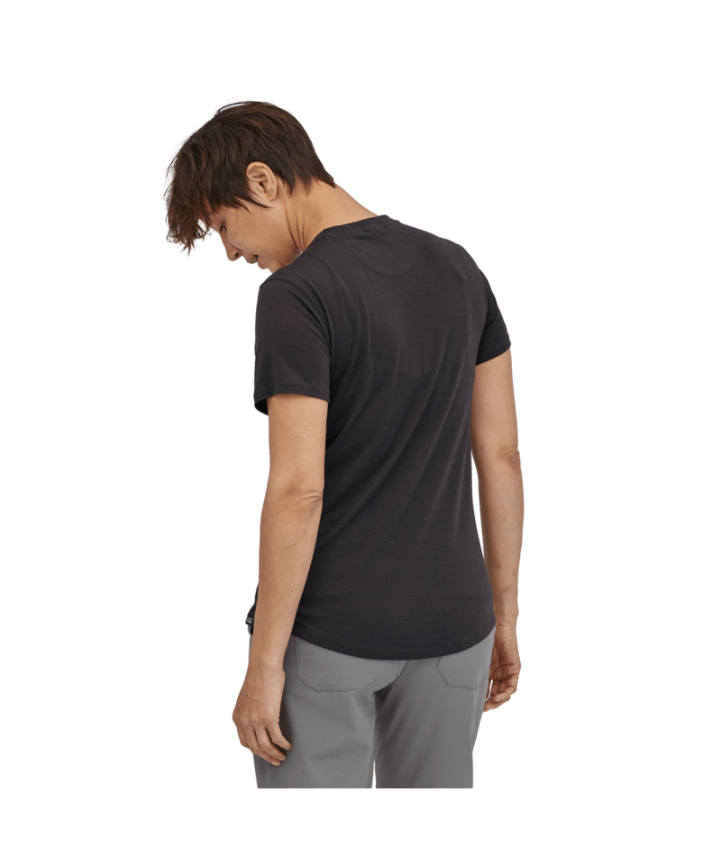 Patagonia W's Capilene Cool Merino Blend Graphic Shirt - Fitz Roy Strata / Rinsed Green