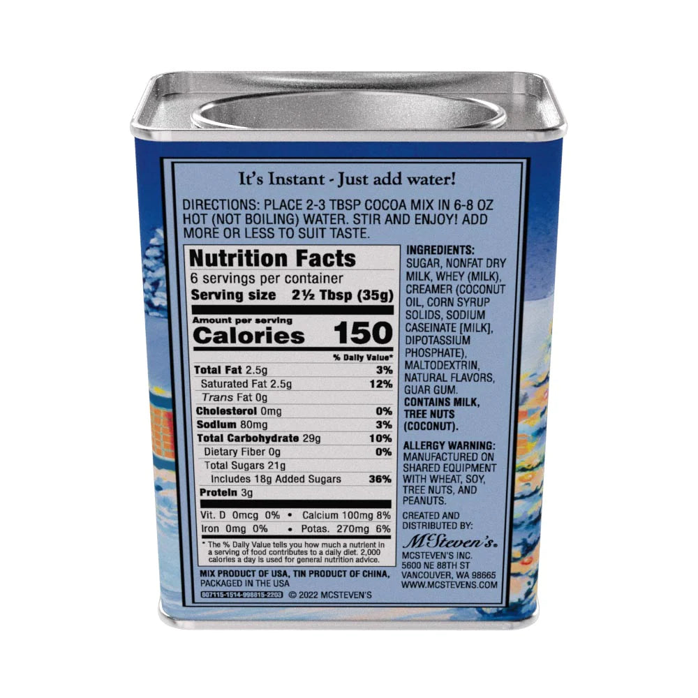 McSteven's White Christmas Snowman Belgian White Hot Chocolate