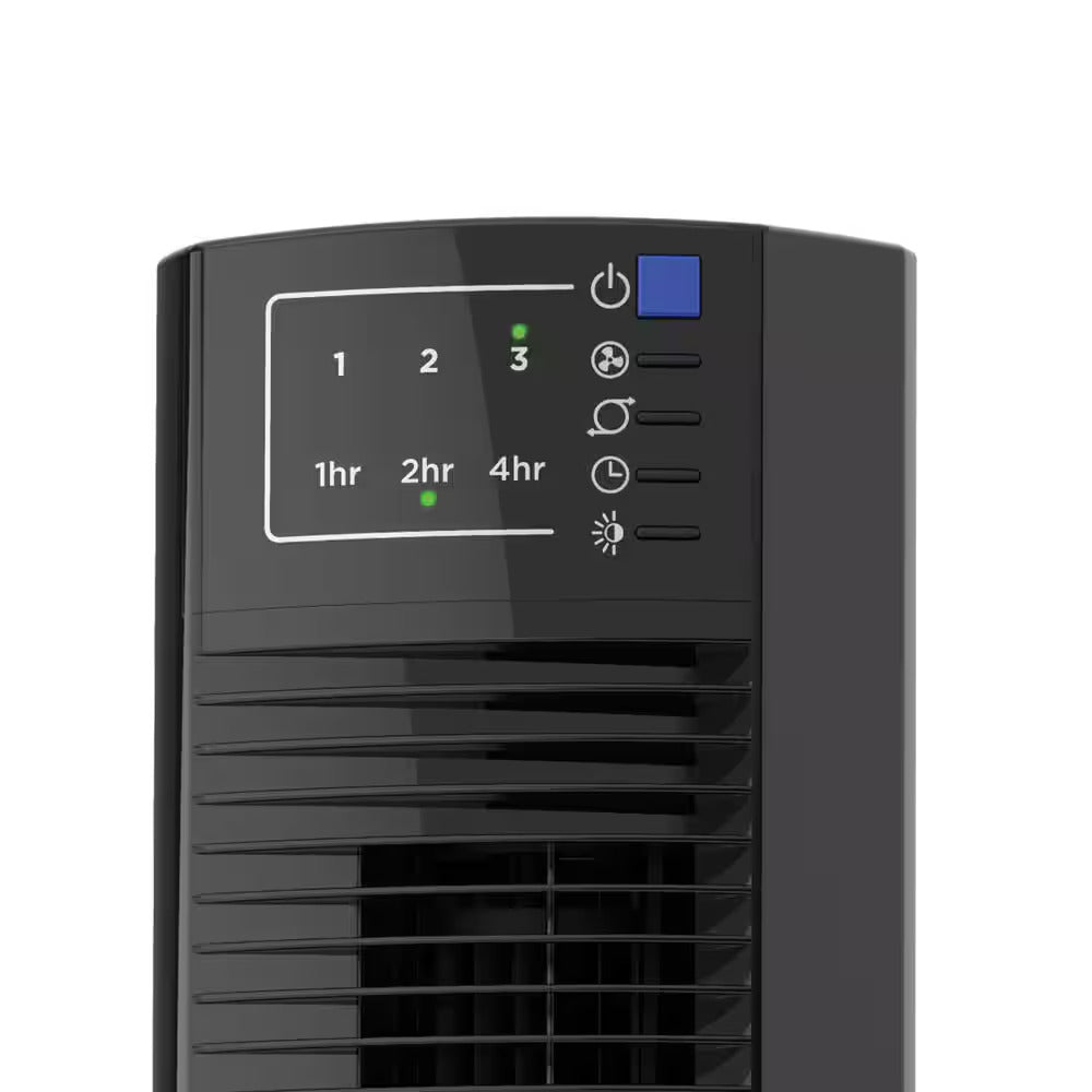 Lasko Wind Tower 35-inch Oscillating Tower Fan with Timer and Remote Control - Black