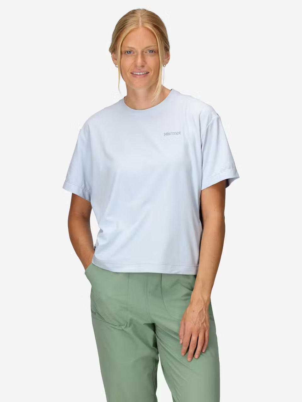Marmot Womens AirExchange Short Sleeve Crew UPF 50 - Vapor Vapor