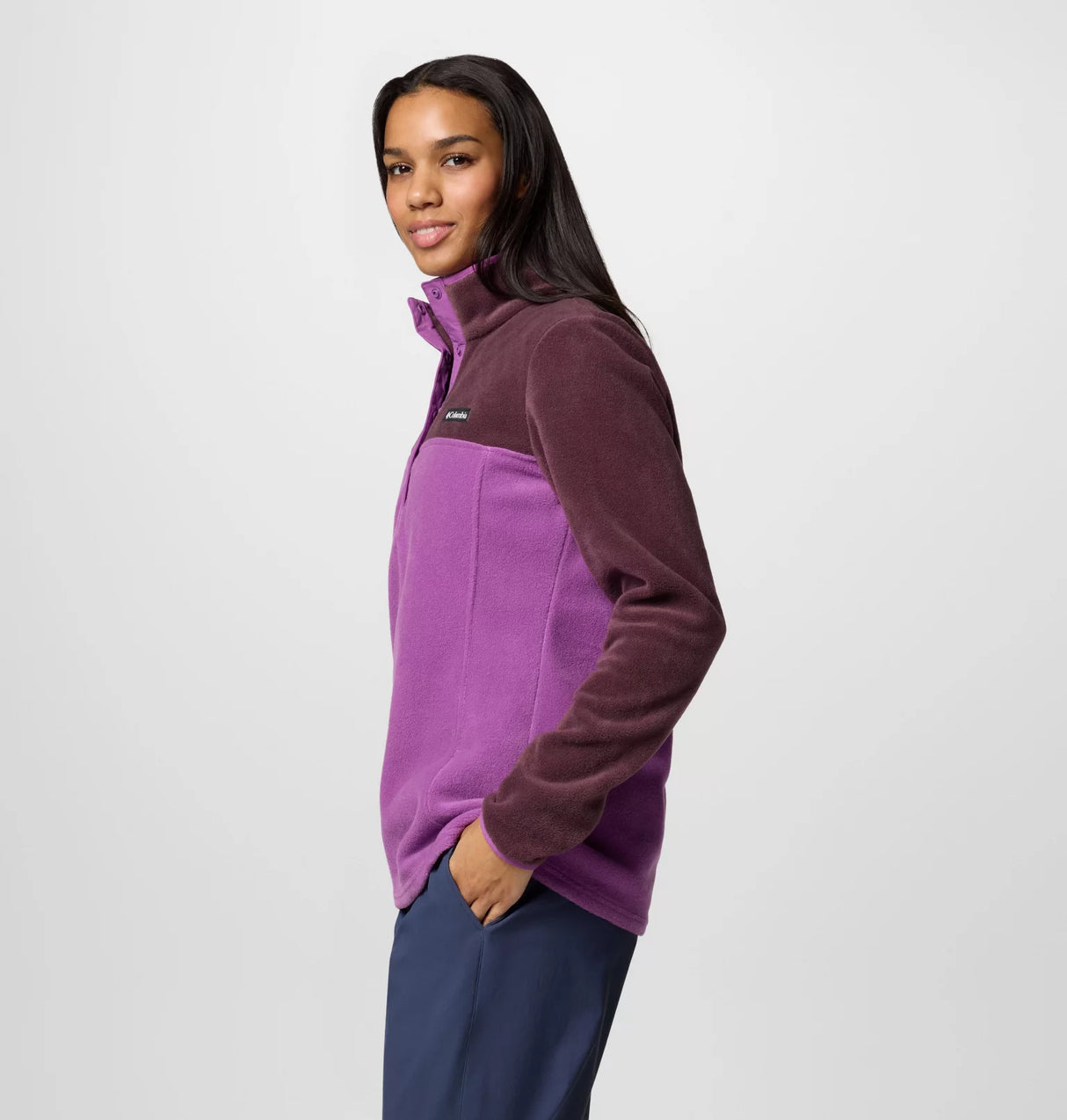 Columbia Womens Benton Springs Half Snap Pullover Fleece II - Razzle / Moonvista