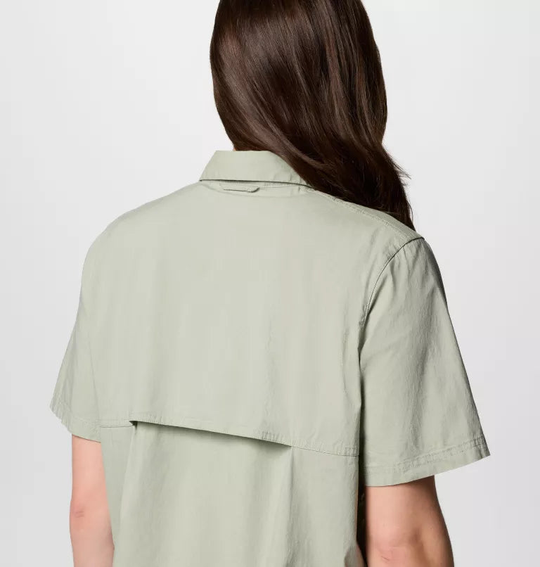 Columbia Womens Brea Falls Woven Short Sleeve Shirt - Safari