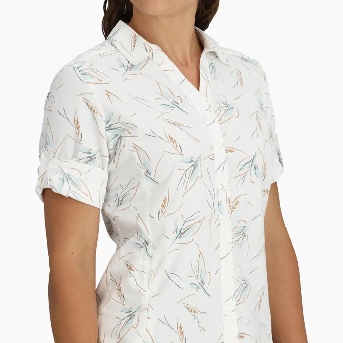 Royal Robbins Womens Expedition Pro 3/4 Sleeve - Sea Casewell Print