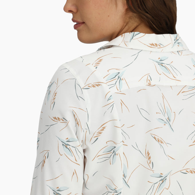 Royal Robbins Womens Expedition Pro 3/4 Sleeve - Sea Casewell Print