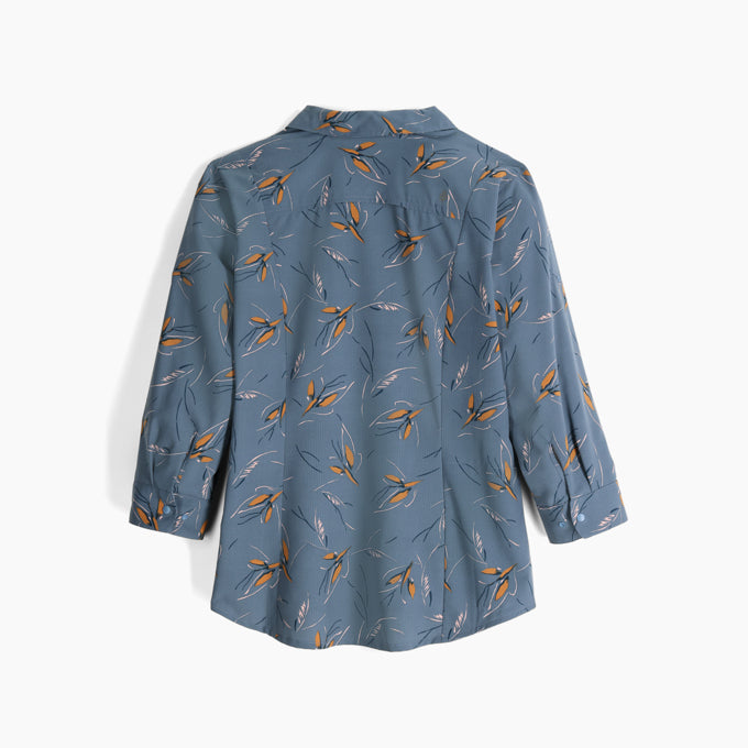 Royal Robbins Womens Expedition Pro 3/4 Sleeve - Sea Casewell Print