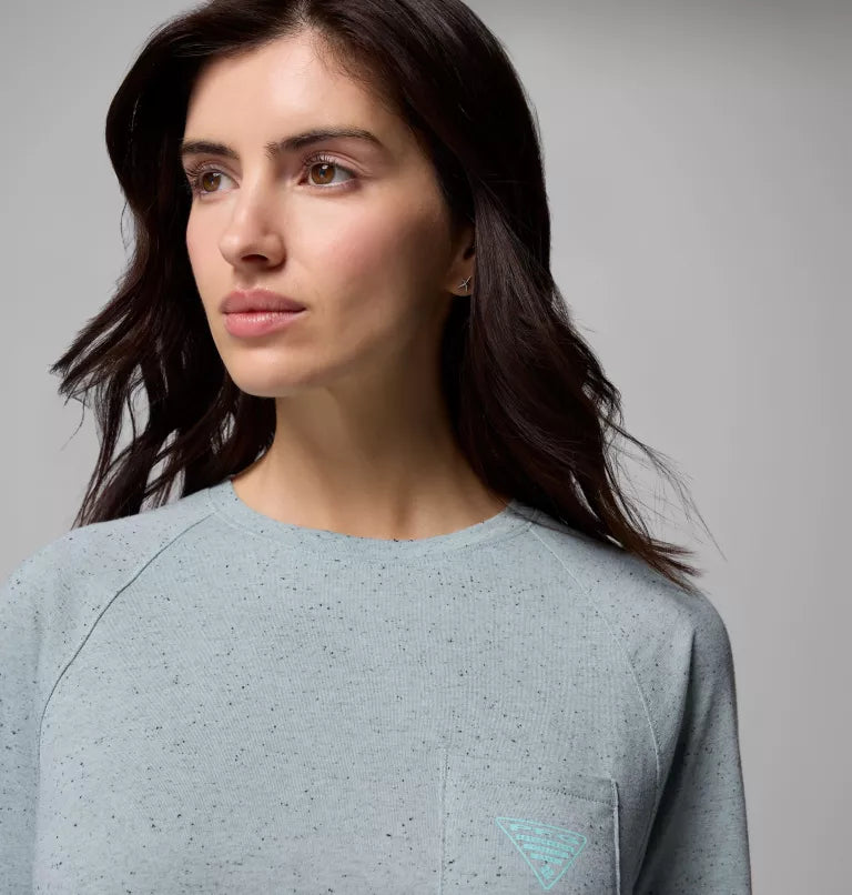 Columbia Womens PFG Uncharted Neps Long Sleeve Shirt - Crushed Blue