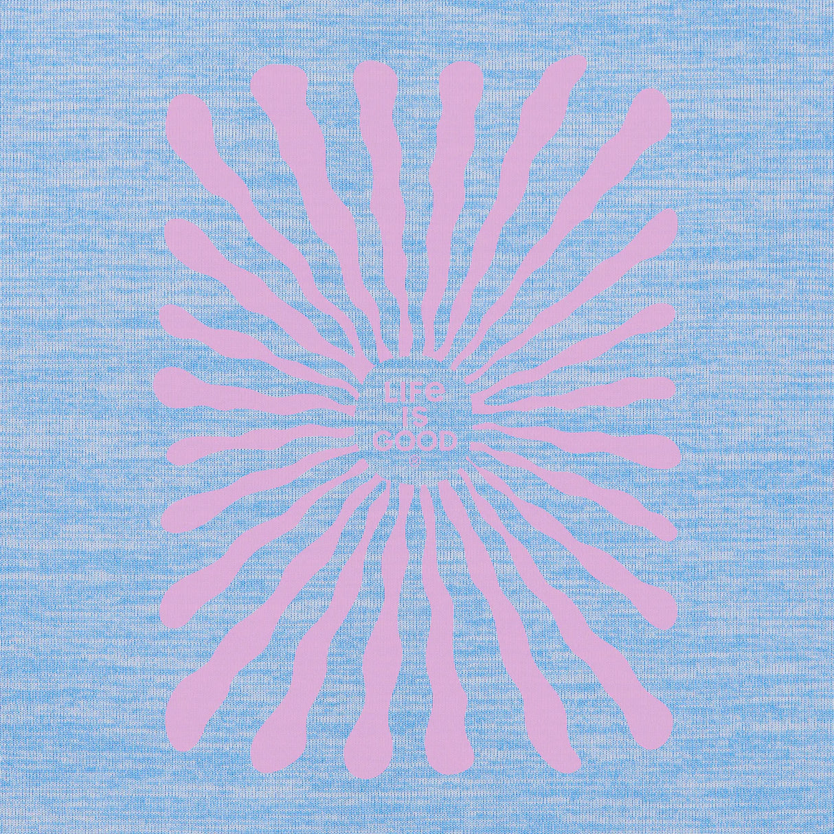 Life Is Good Womens Radiating Sun Long Sleeve Sun Crusher Hoodie - Cornflower Blue