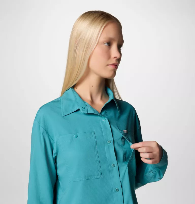 Columbia Womens Silver Ridge Utility Long Sleeve Shirt - Teal