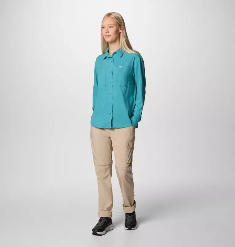 Columbia Womens Silver Ridge Utility Long Sleeve Shirt - Teal