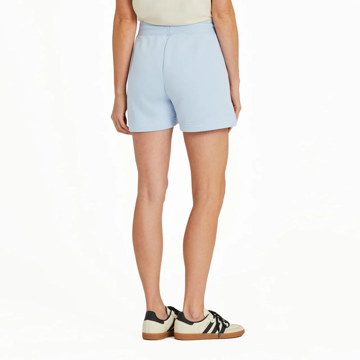 Life Is Good Womens Solid Good Vibes Fleece Shorts - Glacier Blue