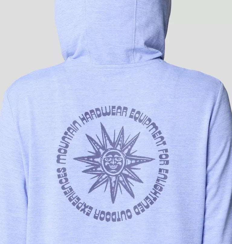 Mountain Hardwear Womens Sunblocker Long Sleeve Hoody - Light Illusion Heather