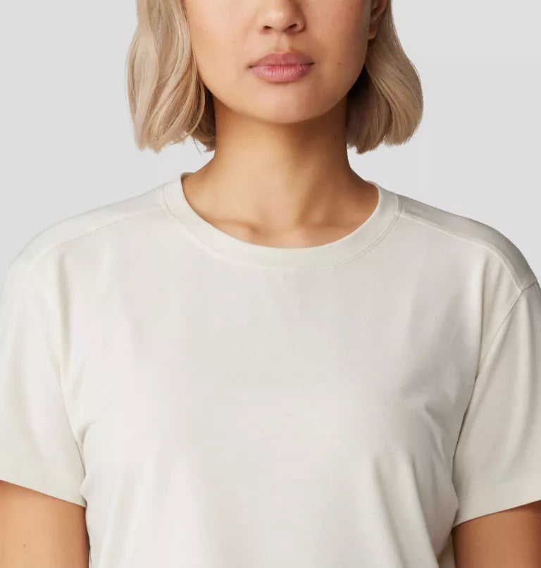 Mountain Hardwear Womens Trekkin Go Short Sleeve - Stone