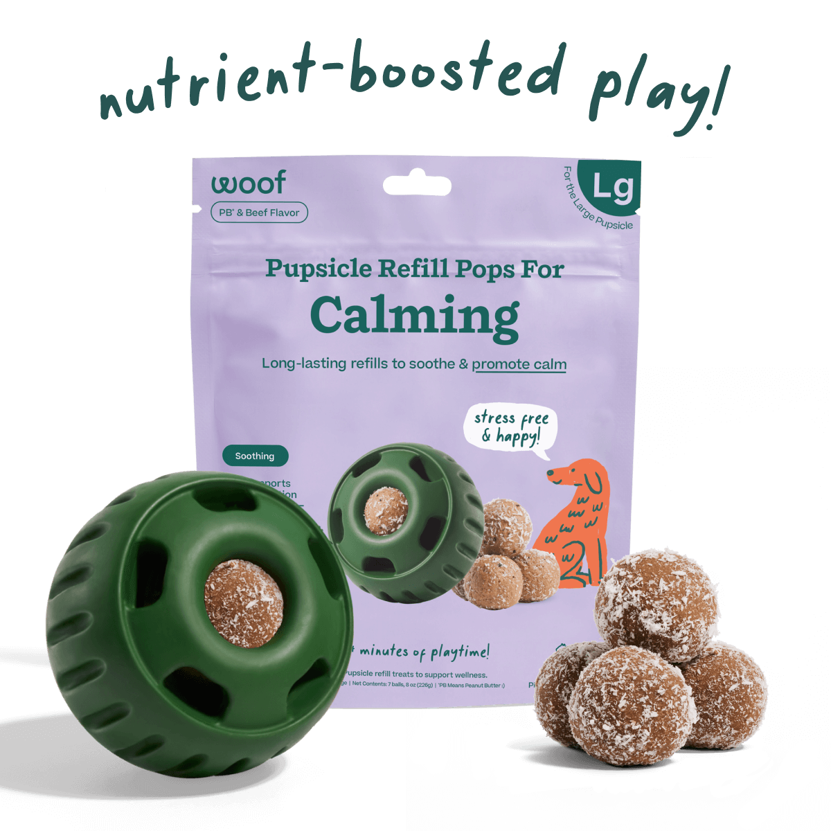 Woof Pet Calming Wellness Pops - Large Beef / / 7CT